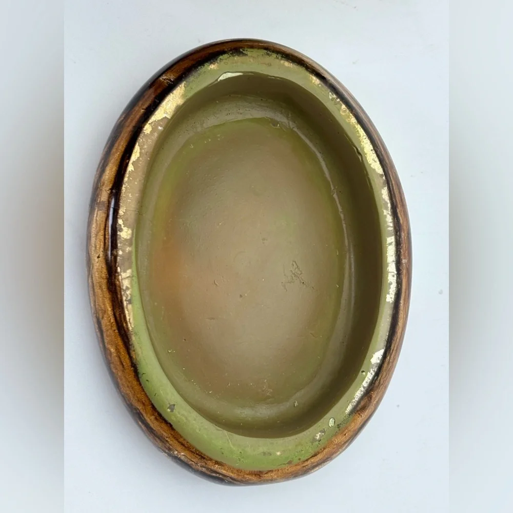 Veratex Gold and Brown Decorative Tissue Cover and Soap Dish
